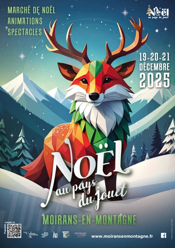 Un animal mi-renard mi-cert en origami avec des yeux doux