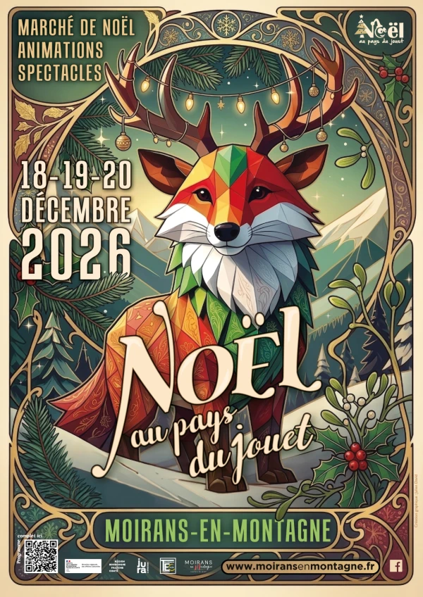 Un animal mi-renard mi-cerf en origami avec des yeux doux